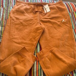 Nike burnt Orange Jogger Sweatpants with Drawstring 2XL embroidered nwt
